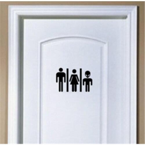 Funny Alien Toilet Sign DIY Door Sticker Decal 356 Bathroom Door Sign