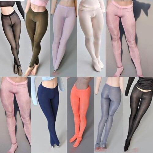 In Stock 1/6 Female Soldiers Coated Body Pantyhose Stockings Elastic Base Perspective 12 Inch Model Accessories Ph TBLeague Body