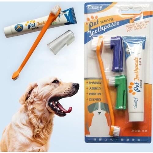 Pet For Dog Toothbrush Brush Toothpaste Soft Goods Silicone Finger Tartar Plush Accessories Products Cat Care Supplies Small