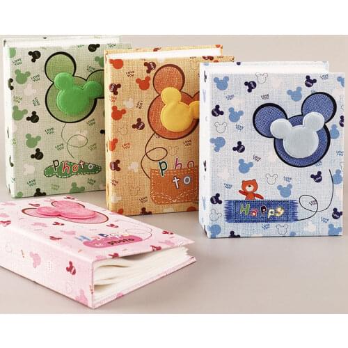 200 Photos Cartoon Photo Album Horizontal Version 5 Inch Pictures Pockets Photo Album Interstitial Photos Book Kids Album Famil