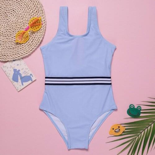 2021 new girls' swimwear childrens one-piece swimwear for European and American children XYY-158