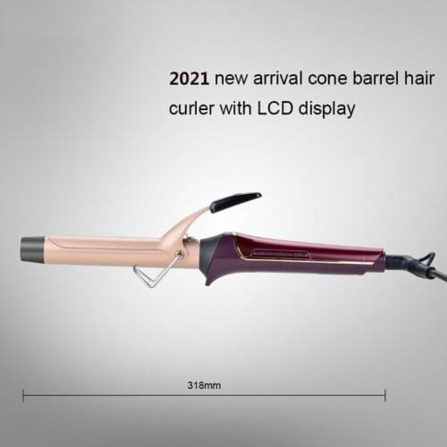 25mm Cone Barrel Electric Hair Curler Fast Heating LCD Display Styling Tools M76F