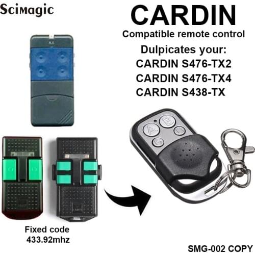 4 channel clone remote control for CARDIN S476 TX2 TX4 S438 TX 433.92MHz garage control gate