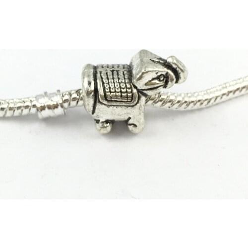 5pcs/lot Fashion Mini Elephant Beads European Charms Fit Charms Bracelets & Bangles
