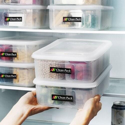 7pcs Food Storage Crisper Set Kitchen Refrigerator Storage Box Sealed Food Storage Food Container Household Goods