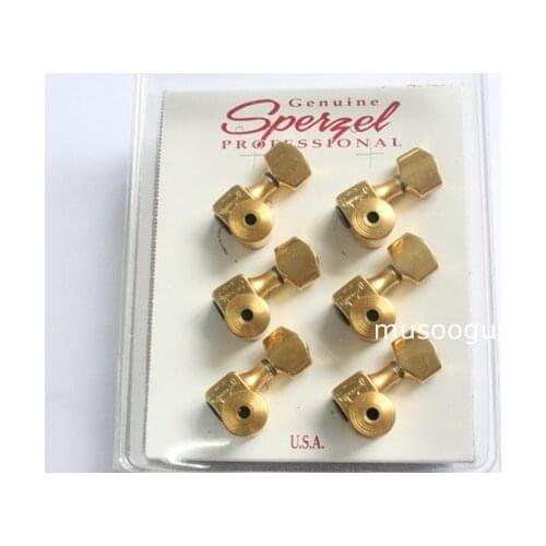 Sperzel EZ MOUNT Locking Tuners 6-in-line Trim-Lock Machine Heads - GOLD PLATED