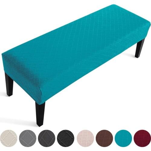 Nordic Piano Chair Cover Stretch Jacquard Dining Bench Covers Rectangular Solid Color Thickened Stool Seat Cover Dropshipping