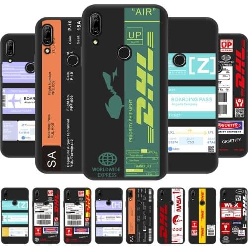 DHL Label Case For Huawei Y9 Prime Y7 Y6 Pro Y5 2019 Phone Case Back Cover Y3 2017 Y5 Y6 2018 Y5P Y6P Y7P Y8S Y5 II Y9A Fundas