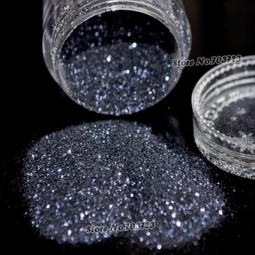 Net Weight 5g Pretty fascinating 0.2mm Acrylic UV Nail Art Glitter Powder Dust Tips Decoration Blue black N35