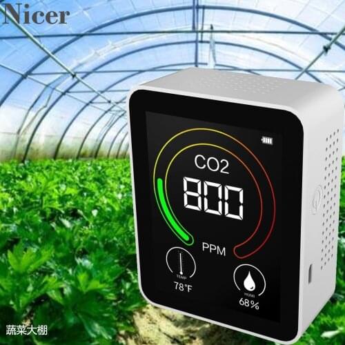 Digital Temperature Humidity Sensor Tester Air Quality CO2 Meter Monitor TVOC Formaldehyde HCHO Detector Power By LithiumBattery