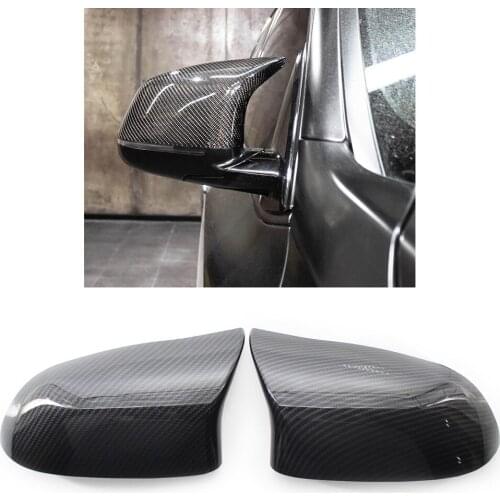 FOR 2014-18 BMW F15 X5 & F16 X6 CARBON FIBER STYLE REPLACEMENT SIDE MIRROR COVER
