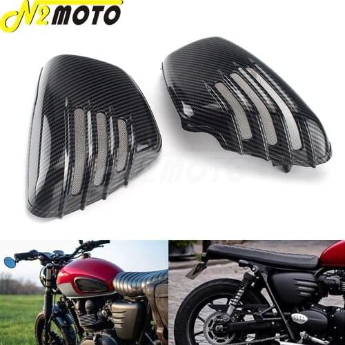 For Yamaha 700 1000 Virago 84-Up 750 Virago 88-UP 1100 Virago 86-Up ABS Plastic Motorcycle Carbon Side Battery Cover Protective
