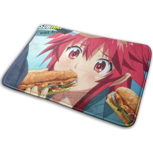 Double Sub Mat Rug Carpet Anti-Slip Bedroom Entrance Door Mat Happy Subway Hentai Anime Tv Trend Food Nsfw Sandwich Cola Cookie