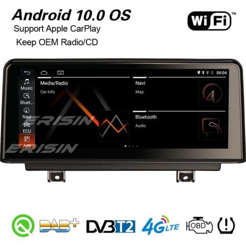 Erisin 2630 10.25" IPS Android 10 Car Stereo Carplay DAB+ Navi WiFi USB BT For BMW 3er F30 F31 F34 4er F32 F33 F36 M3 F80 M4 F82