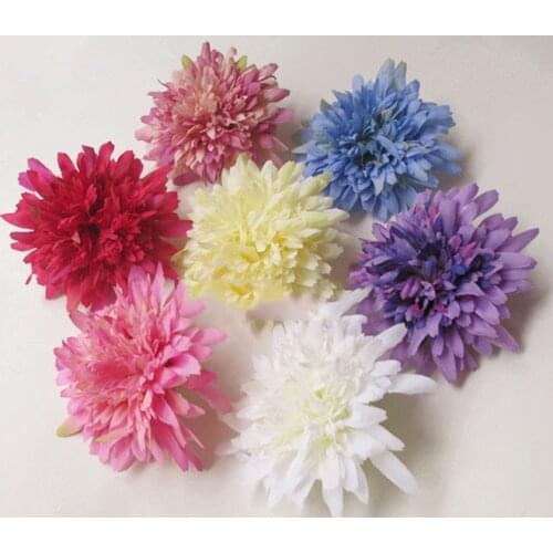 Artificial flowers head Simulation of thousands of silk daisy chrysanthemum flower head flowers diy decorative flower hat shoes