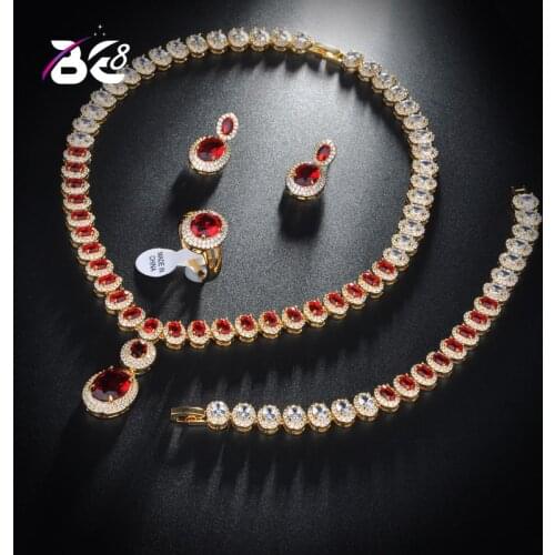 Be 8 New Style Oval Shape Zirconia Jewelry Sets for Bride CZ Dubai Jewelry Sets African Beads Jewelry Set for Wedding Party S148