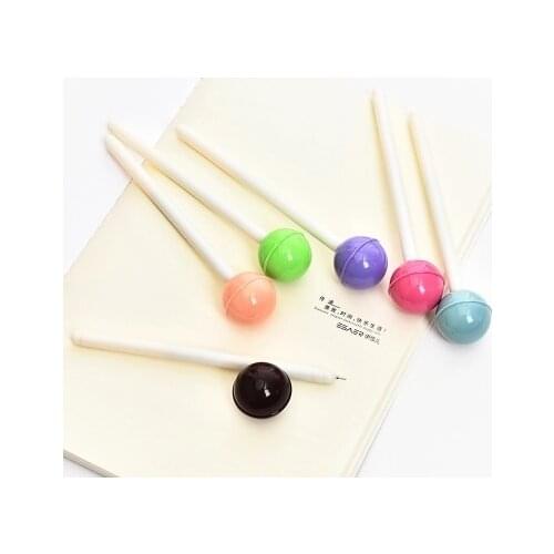 Creative lollipop, a neutral pen with half mm black ink pencil to study office stationery 20pcs