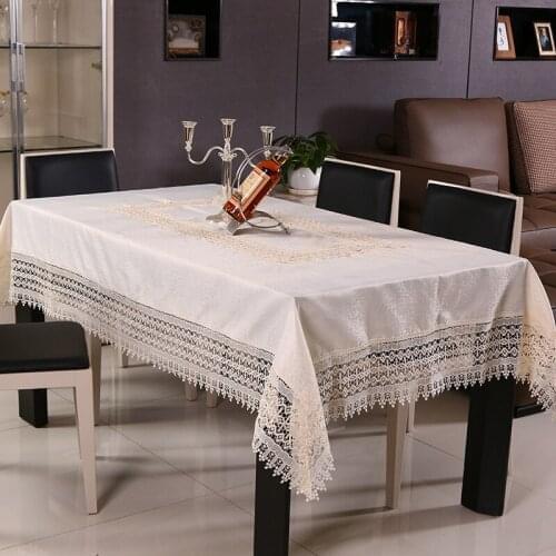 LINQIAO Satin Tablecloths On The Table