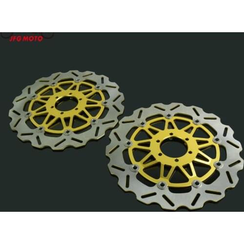Motorcycle 2pcs Floating Brake Discs Rotor For YAMAHA FZR1000 EX-UP GENESIS XJR1200 SUPERSPORT 400 600 MULTISTRADA DARK620
