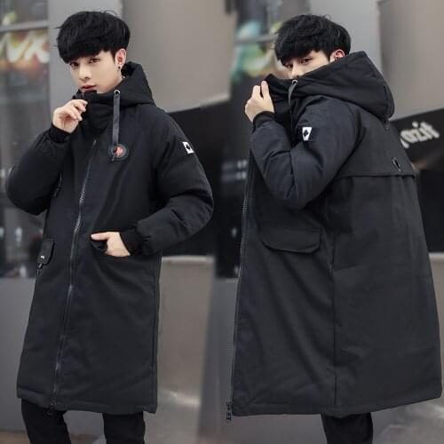 Winter US Jacket Hooded Men Maple Leaf Thick Warm Canada Popular Coats Parkas With Hat Long Overcoats Male Clothing 5XL 8088