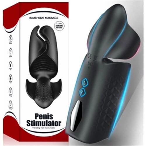 Male Masturbator Men Electric Pulse Vibrator Penis Endurance Delay Lasting Trainer Masturbation Cup Penis Sexy Toy for Sex Shop