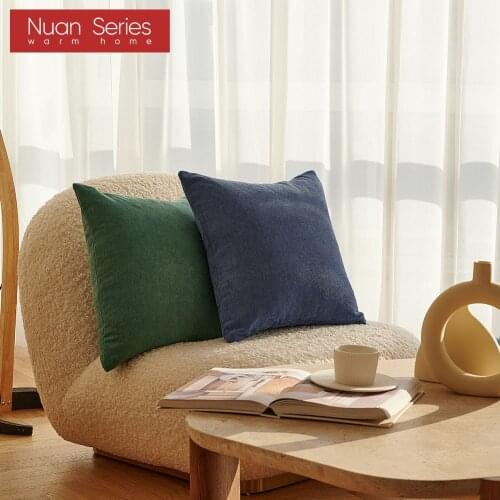 Soft Solid color Pillow Cases Cushion Cover Luxury Square Decorative Pillow Covers For Sofa Bed Car Home Throw Pillows