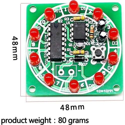 Diy electronic kit set Electronic lucky turntable Water lamp lottery Diy assembly small production competition Welding practice