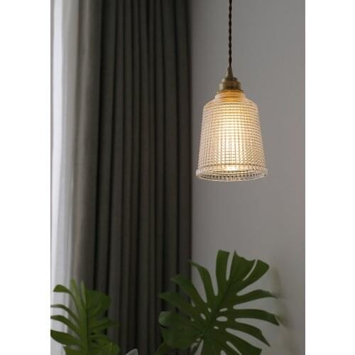 Nordic Japanese brass glass ceiling chandelier living room wall lamp Living room chandelier decorative LED ceiling light