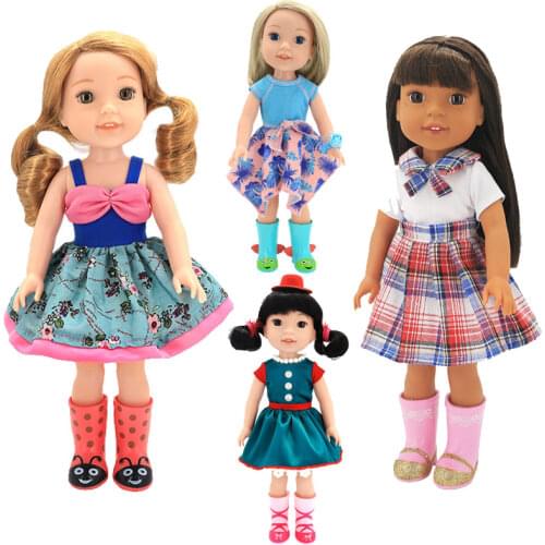 2020 New Vintage Dress Fit For American GirlS Doll 14 Inch Doll Clothes , Shoes are not included