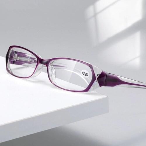 +1.0 To +6.0 Fashion Women Man Retro Blue Ray Proof Presbyopia Glasses Resin Spring Leg High Beam Reading Glasses