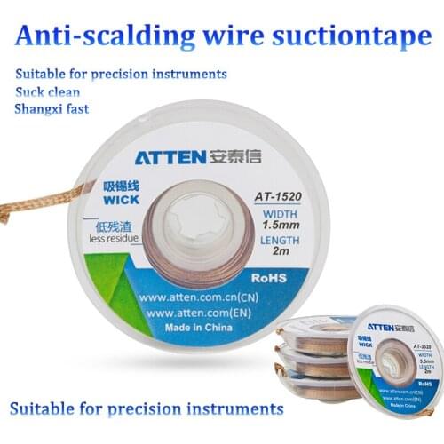 1PC 2.0mm 3.5mm 1.5M BGA Desoldering Braid Solder Remover Wick Wire Repair Tool Solder Iron Welding Repair Tin Absorption Line