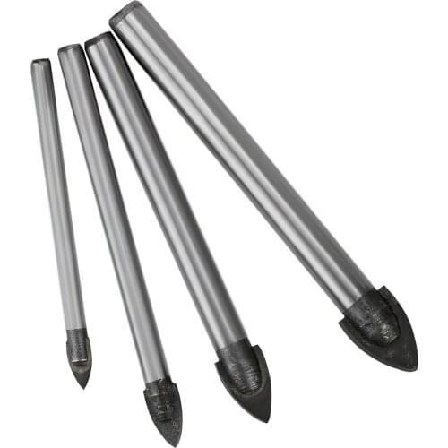 Reaming 4/6/8/10mm Glass Marble Ceramic Tile Drill Bits Set Hole Opener Durable Alloy drill Triangle Drill Bit