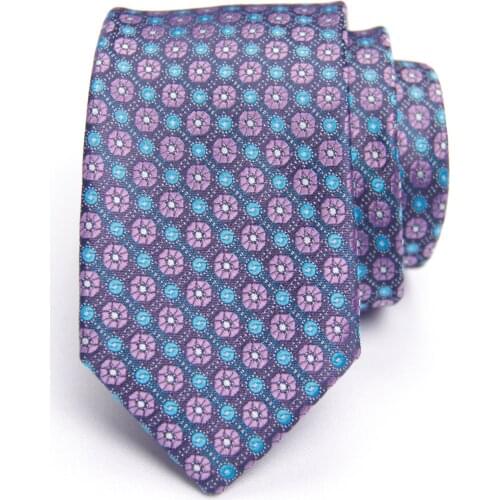 Blue dot pattern tie with fashion patterned skinny ties men 2020