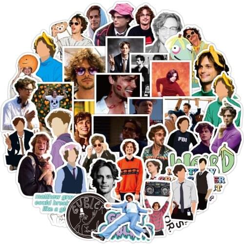 10/50pcs Fashion American Actor Matthew Gray Gubler Stickers Waterproof Suitcase Notebook Scooter Model Star Graffiti Stickers