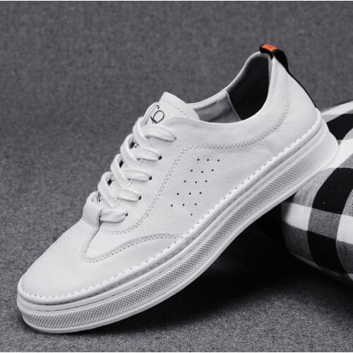 Shoes Men outdoor Casual Shoes breathable Fashion Men genuine Leather oxfords Comfortable Men Lace-up Hand-Made Shoes men