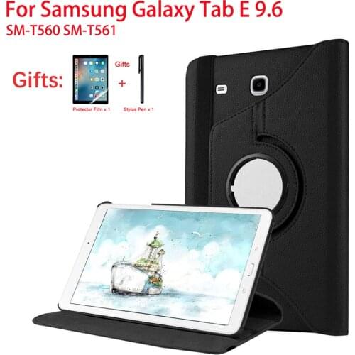 360 Rotating Tab E 9.6 Case PU Leather Stand Cover for Samsung Galaxy Tab E 9.6 SM-T560 SM-T561 Tablet Coque Funda Case Cover