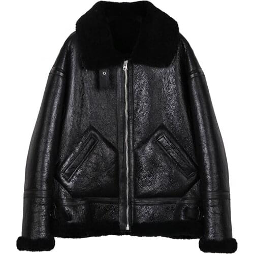 YOLOAgain Women's Natural Sheepskin Coats