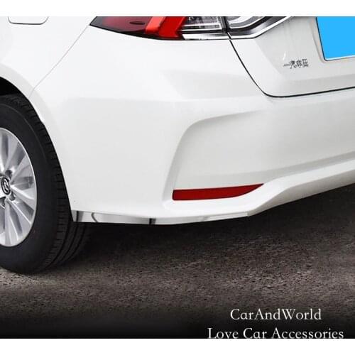 Stainless Steel Tail Rear Corner Trims Bumper Decorative Cover for Toyota Corolla 2019-2021 Car Exterior Moulding Accessories