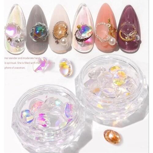 10 pcs/box Shiny Crystal Stones 3D Nail Art Decorations Jewelry DIY Fashion Ornaments Manicure Design Accessories