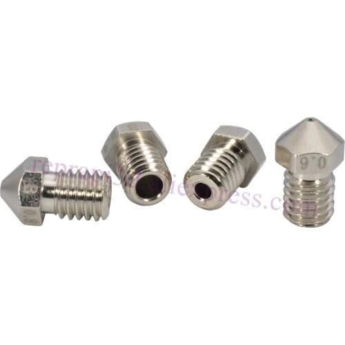 4pcs V6 Plated Wear Resistant Brass Nozzle Olsson block Nozzle for Ultimaker 2+ Extended , V6 Hotend Prusa i3 MK3 3D printer