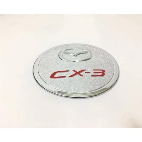 ABS Chrome Car Styling Refitting Oil Fuel Tank Cap Cover Sticker Trim For Mazda CX3 CX-3 2017 2018 2019 Accessories Car-styling