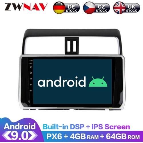 Android 10 IPS Screen PX6 DSP For Toyota Land Cruiser Prado 150 2018 Car No DVD GPS Multimedia Player Head Unit Radio Navi Audio
