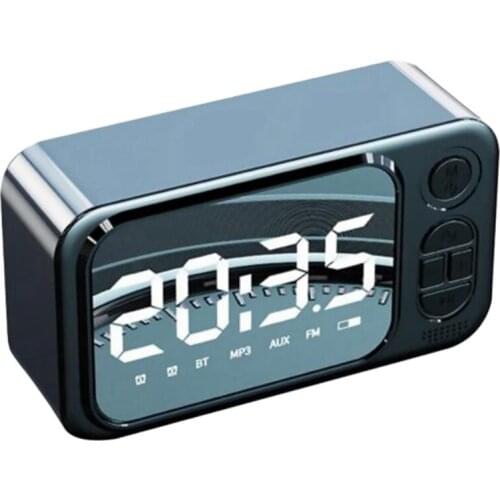 Alarm Clock Bluetooth Speaker Outdoor Portable Portable Wireless Card Speaker Mini Desktop Clock Speaker