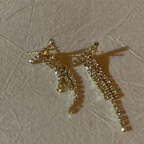 Bohemia Hip Pop Cute/Romantic Long Tassel Stud Earrings Sell Like Hot Cakes Metal Irregular Contracted Creative Women Earrings