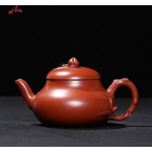 Handmade Yixing Teapot 210cc Purple Clay Zisha Pot Red Clay Dahongpao Pot