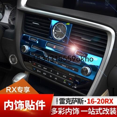 For Lexus RX300 200t 450h 16-20 Interior Central Control CD Motion Knob Door Control Panel Stainless Steel Decorative Sticker