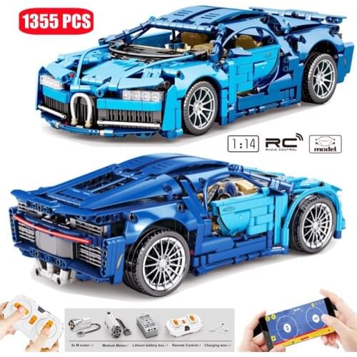Technical Famous Sports Car Building Blocks Model Electric Remote Control Version Competitive Racing Bricks Boys Assembly Toys