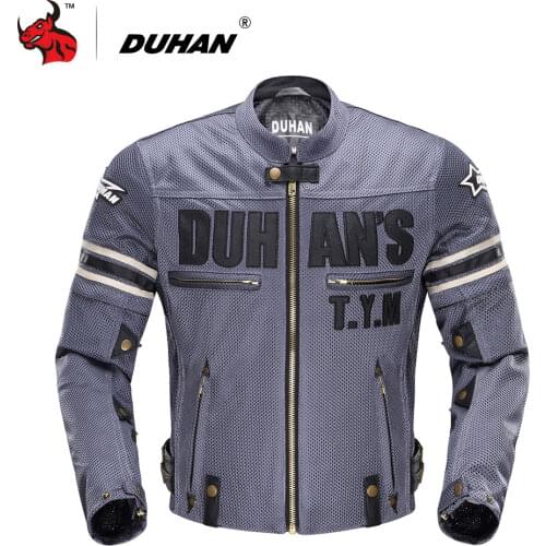 DUHAN Motorcycle Jacket Men Summer Chaqueta Moto Jacket Riding Clothes Breathable Mesh Cloth Touring Racing Jacket Motorcycle