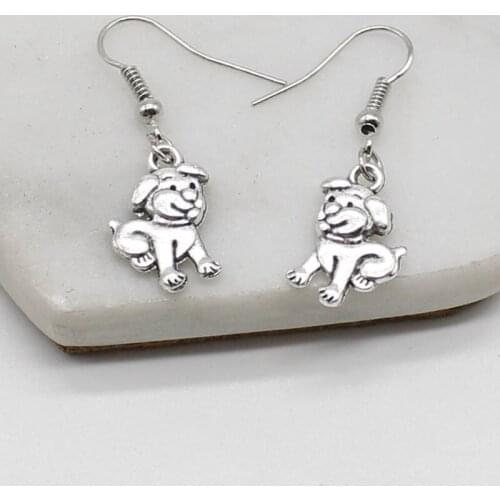 Best selling glamour cute puppy pendant earrings girl gift jewelry