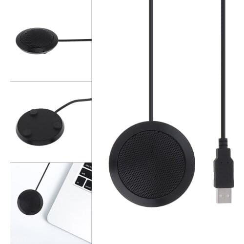 USB Mini Desktop Metal Condenser Microphone Fit for PC Computer for Meeting Game Voice Chat Video Teaching Lecture Tour guide
